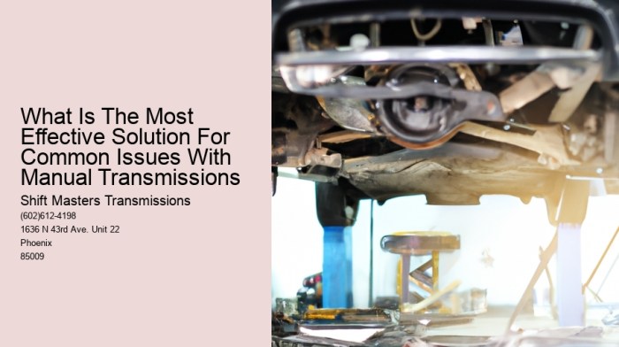 Importance of regular maintenance for a manual transmission