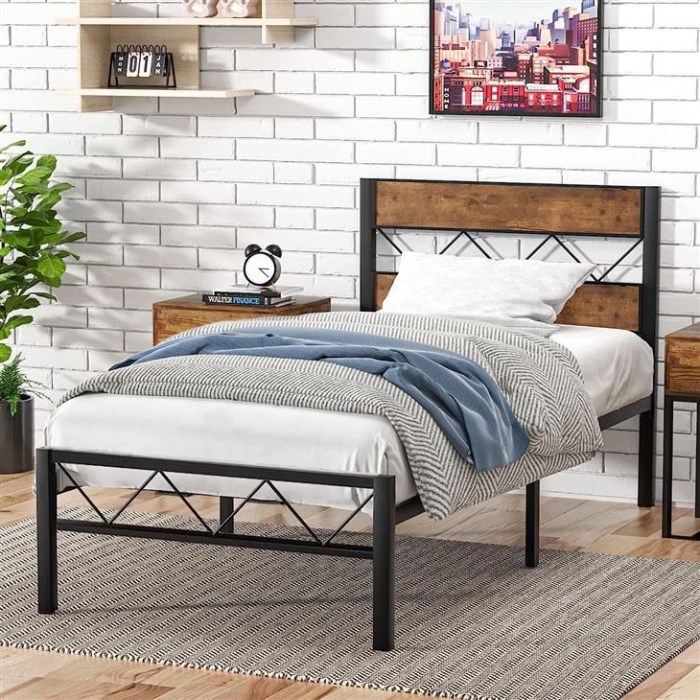 Metal frame bedroom furniture for modern homes